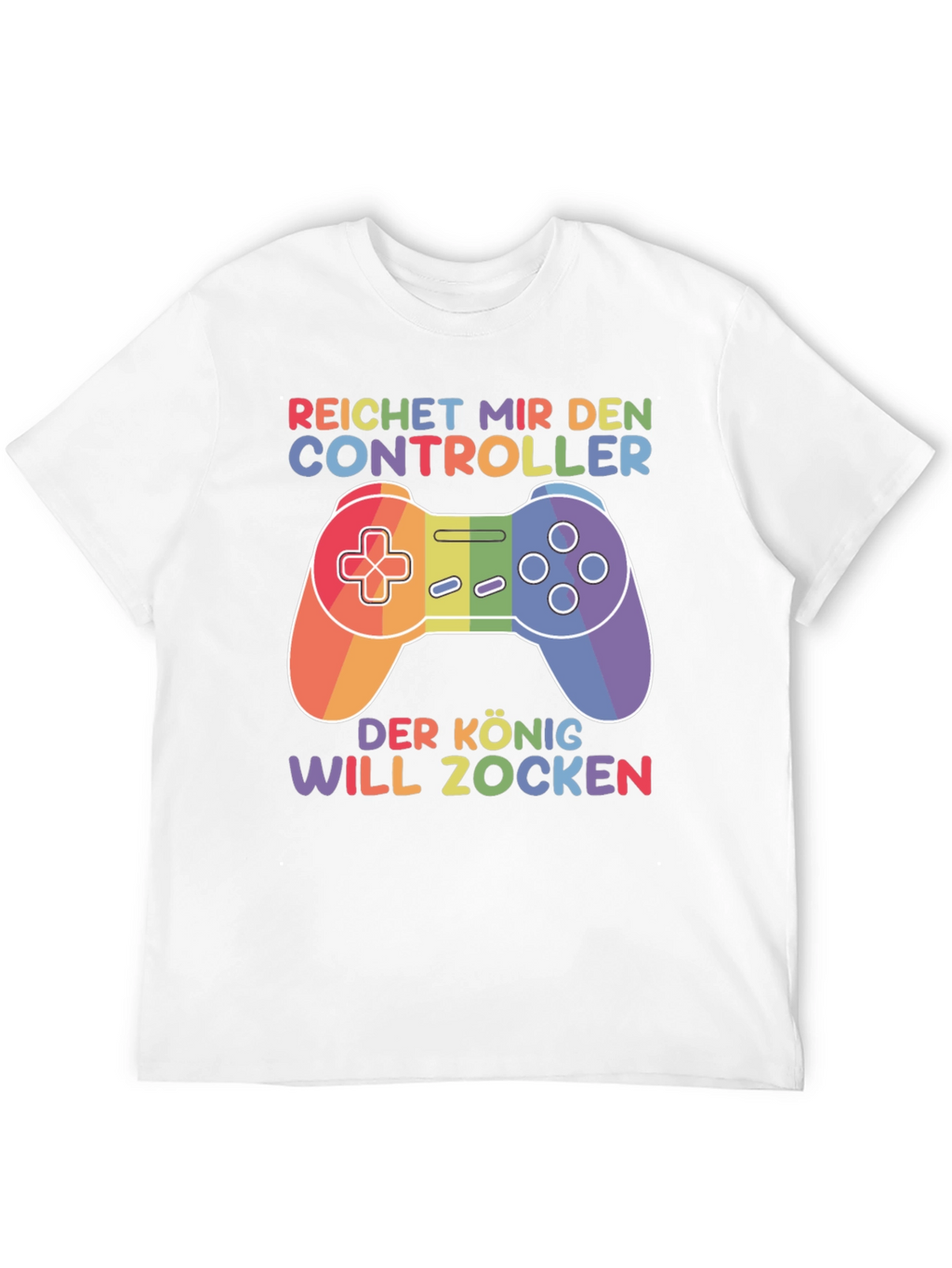 Rainbow Gamer T-Shirt - Reichert Mir Den Controller