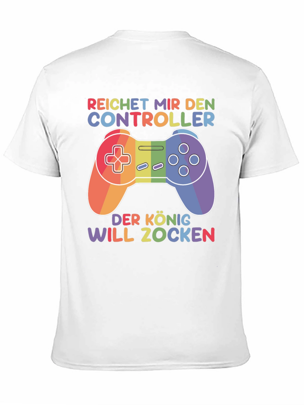 Rainbow Gamer T-Shirt - Reichert Mir Den Controller