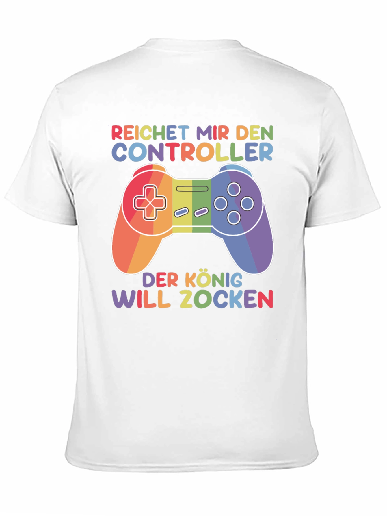 Rainbow Gamer T-Shirt - Reichert Mir Den Controller