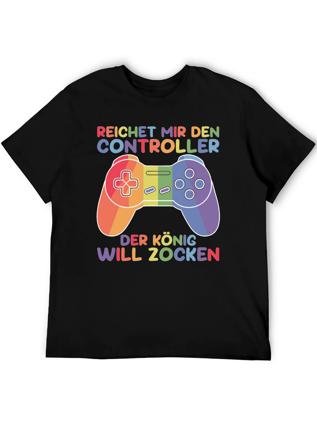 Rainbow Gamer T-Shirt - Reichert Mir Den Controller