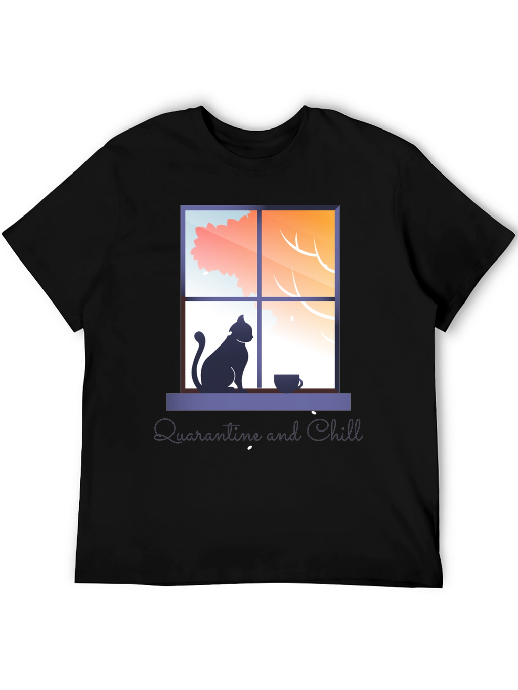 Quarantine & Chill T-Shirt - Cat by Window