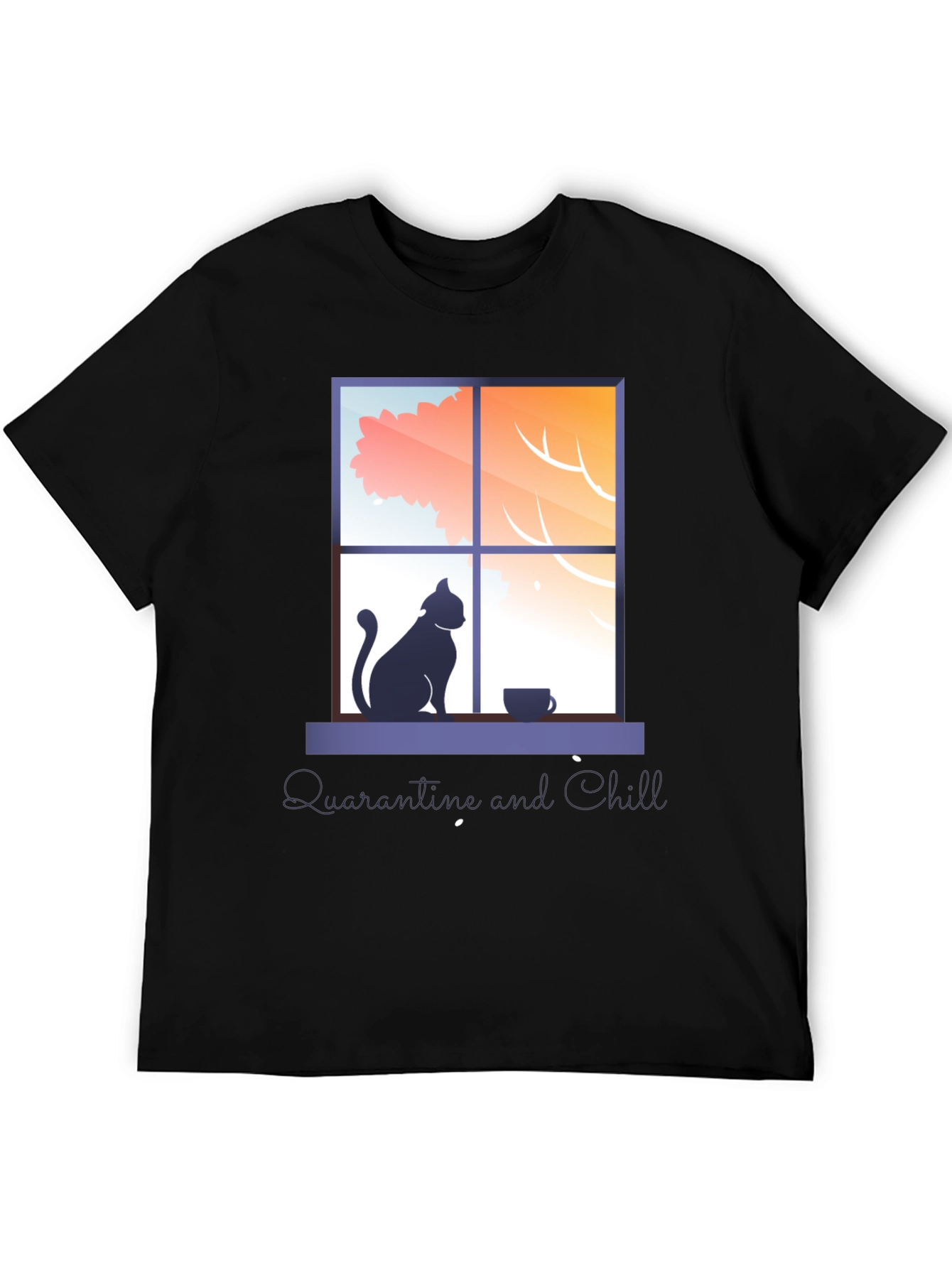 Quarantine & Chill T-Shirt - Cat by Window