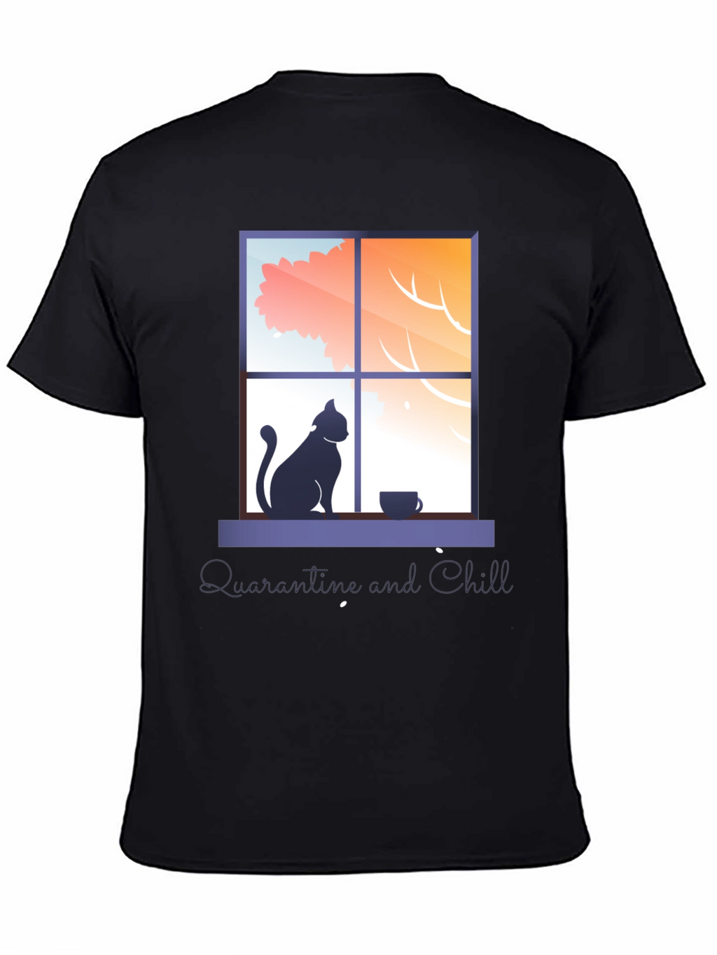 Quarantine & Chill T-Shirt - Cat by Window