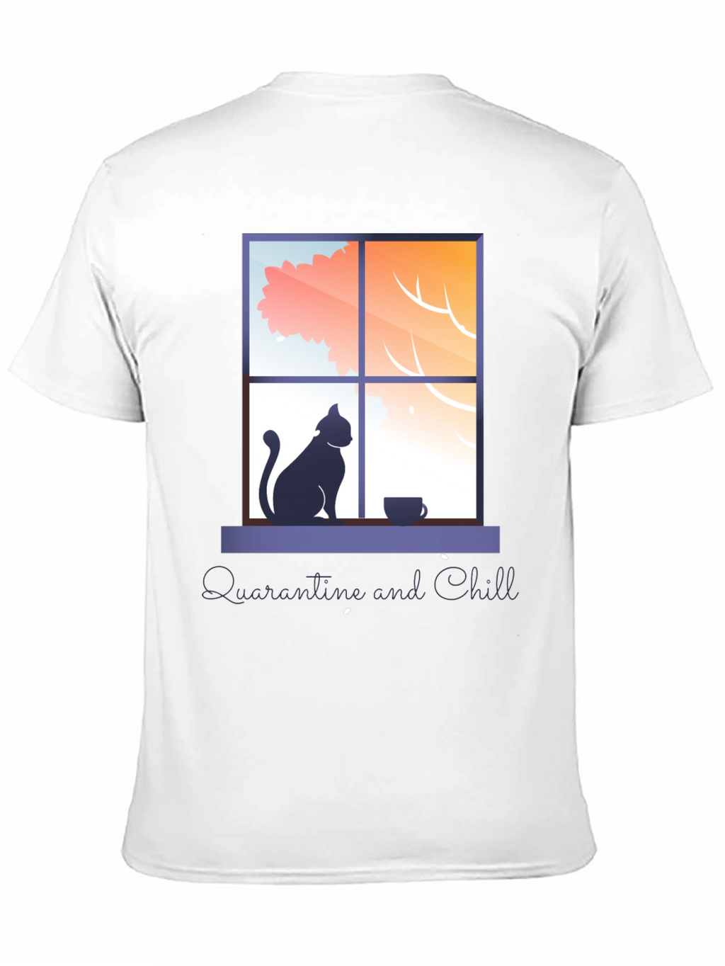 Quarantine & Chill T-Shirt - Cat by Window