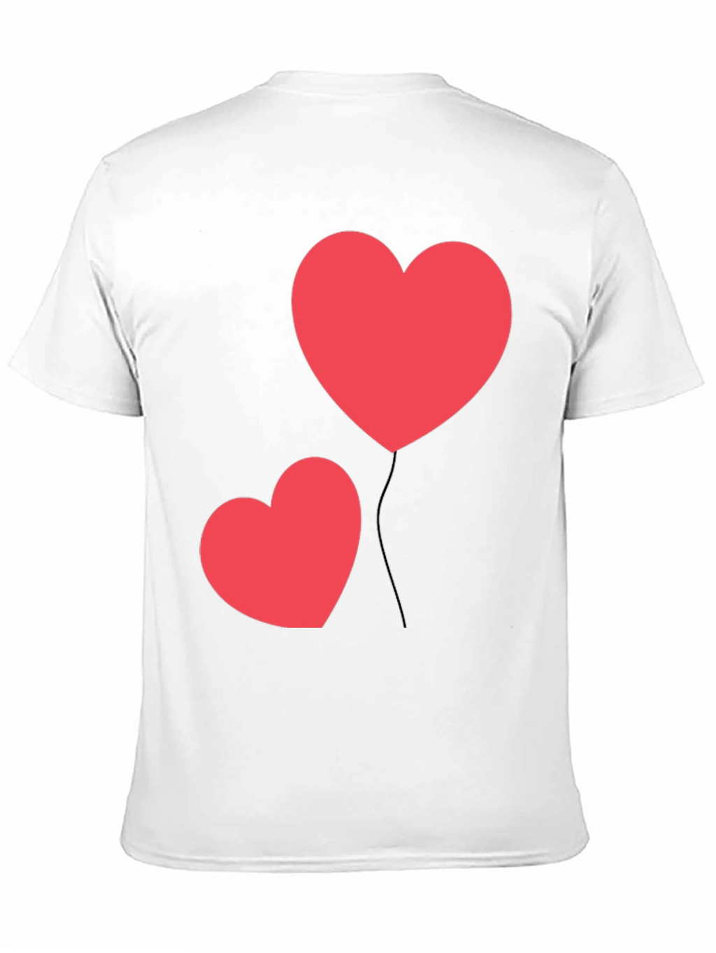 Heart Balloon Graphic Black T-Shirt