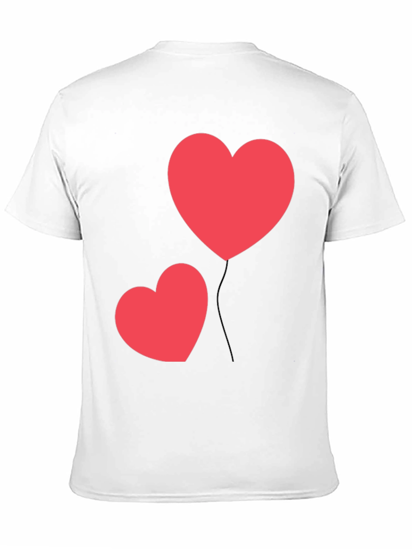 Heart Balloon Graphic Black T-Shirt