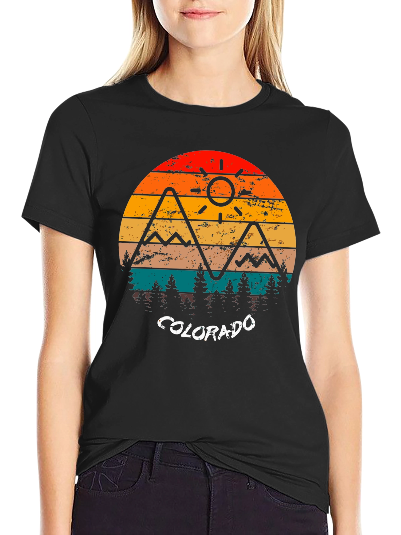 Colorado Mountain Sunset Graphic T-Shirt
