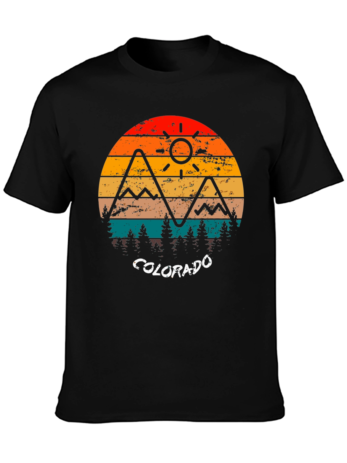 Colorado Mountain Sunset Graphic T-Shirt