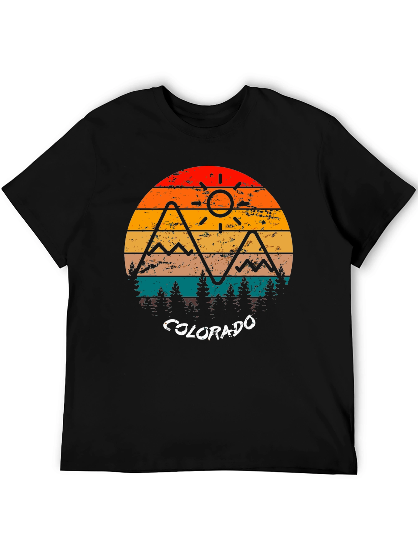 Colorado Mountain Sunset Graphic T-Shirt
