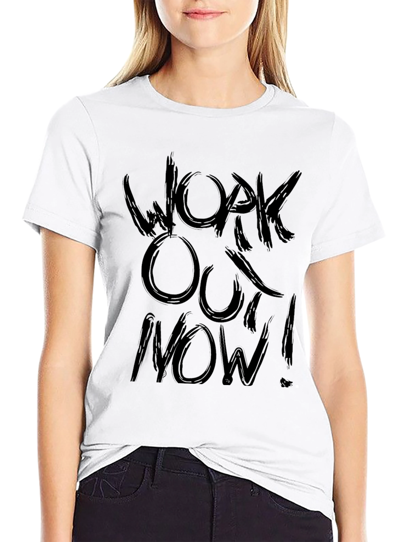 Workout Now! Black Graphic T-Shirt