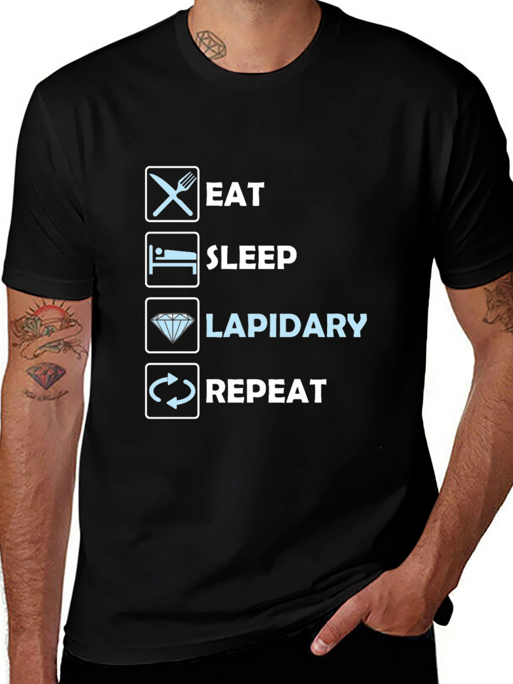 Eat Sleep Lapidary Repeat T-Shirt