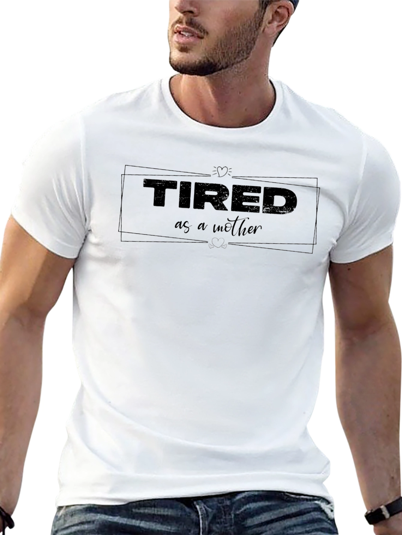 Tired As A Mother Unisex Black T-Shirt