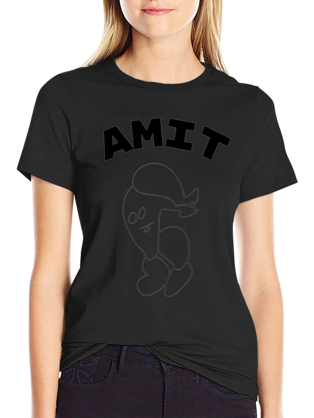 Mens Black T-Shirt with AMIT Graphic