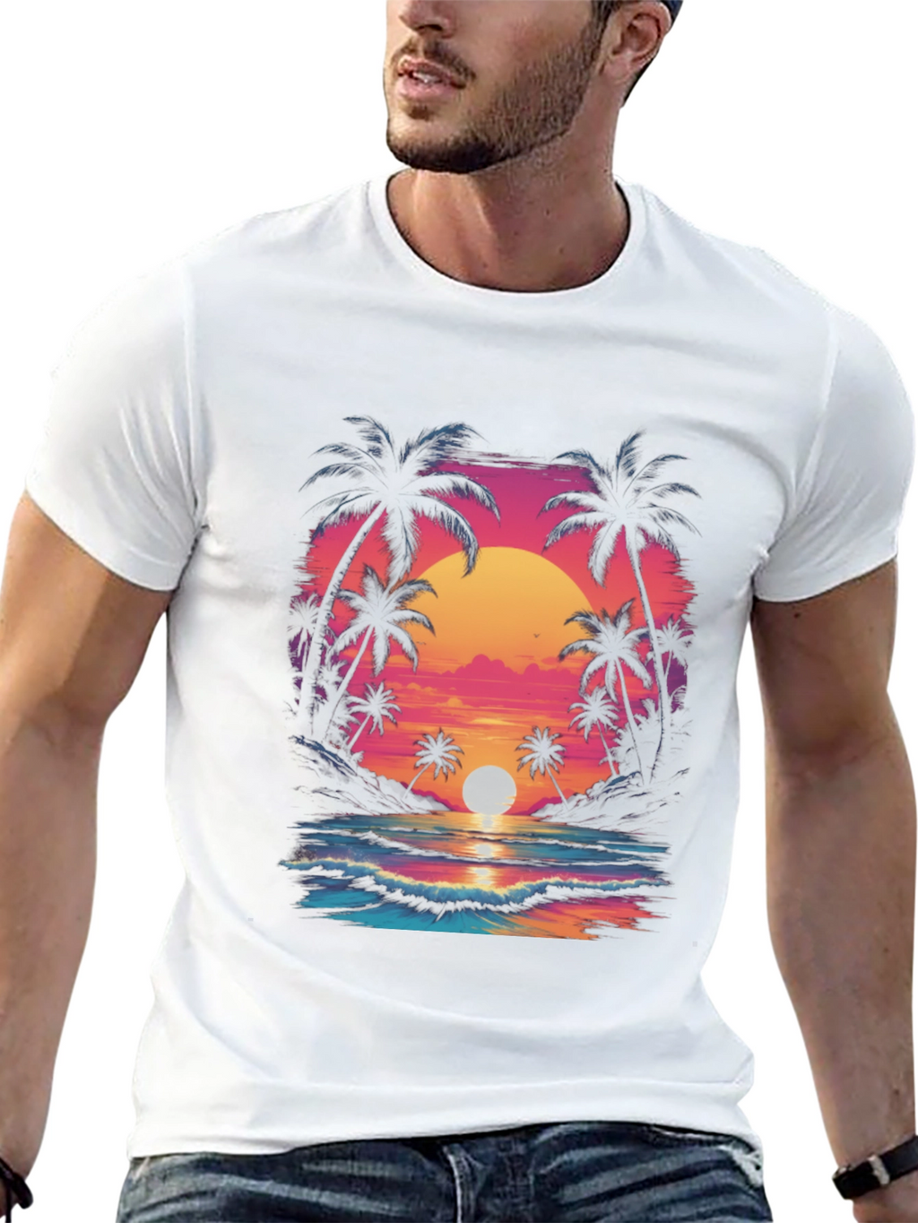 Sunset Palm Beach T-Shirt