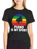 Piano Is My Sport Graphic Tee