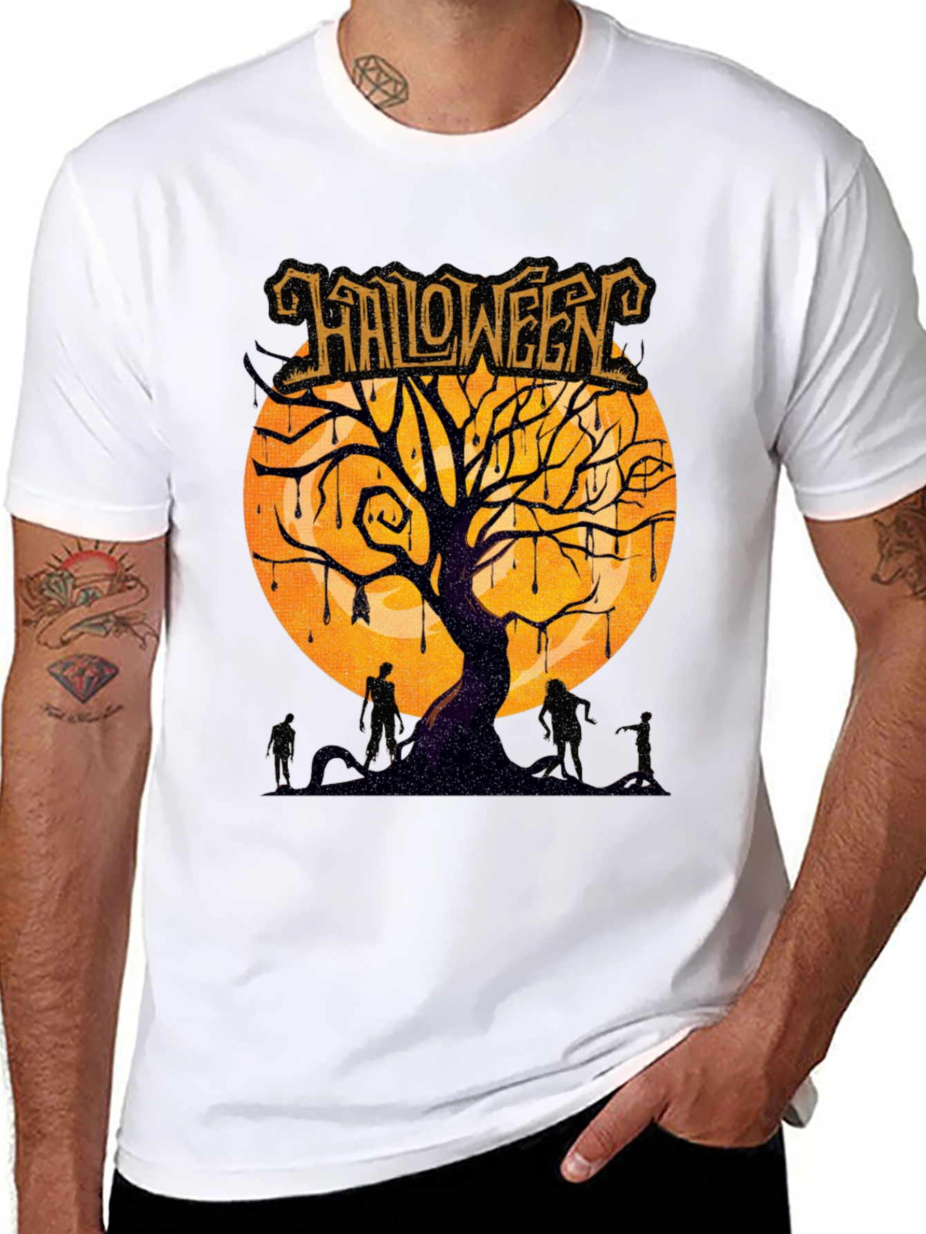 Halloween Tree Zombie T-Shirt