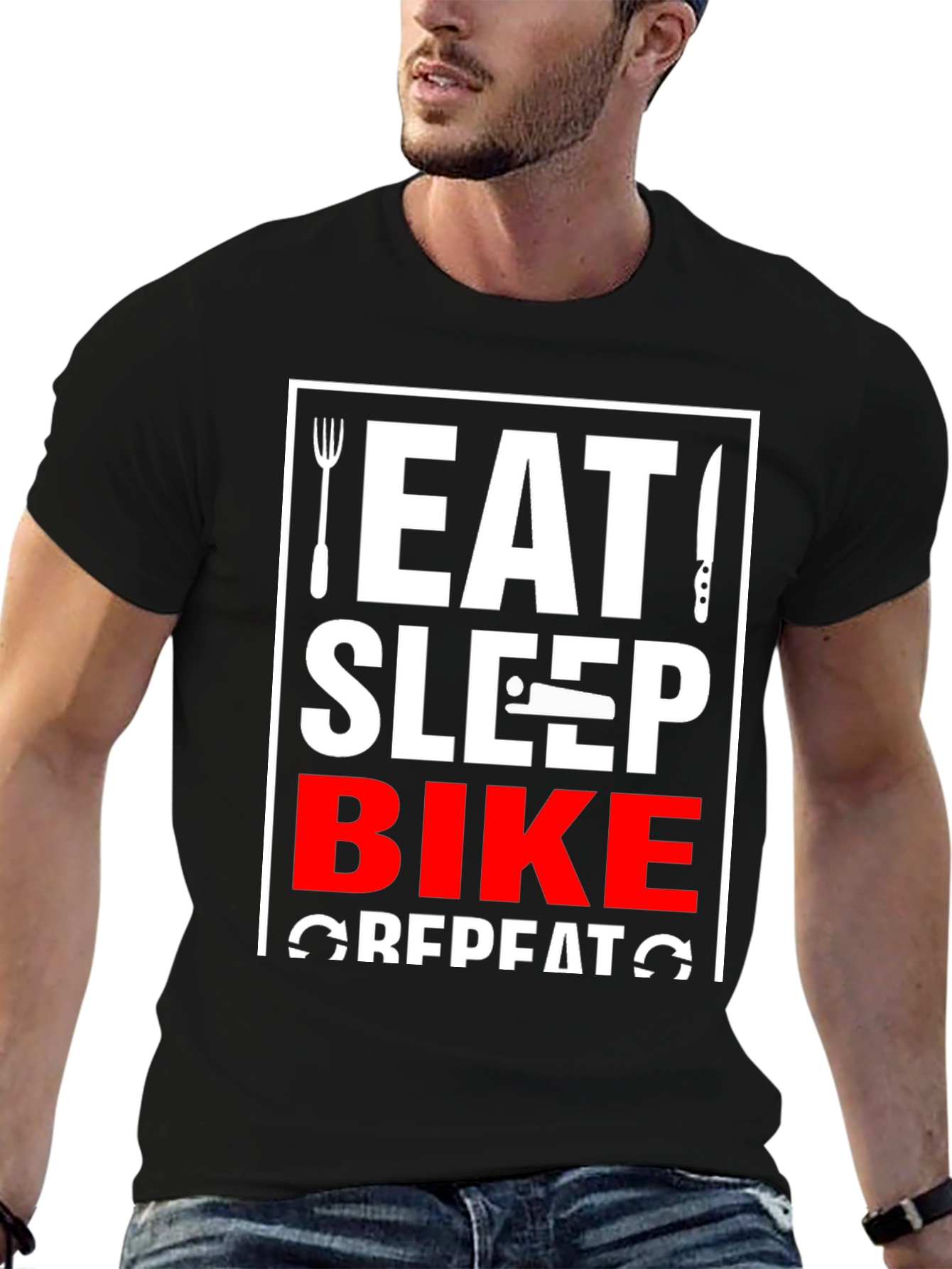 Eat Sleep Bike Repeat Graphic T-Shirt