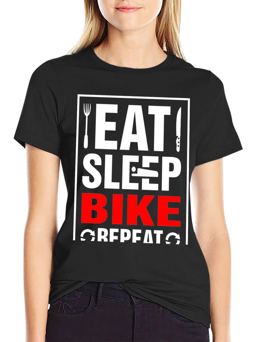 Eat Sleep Bike Repeat Graphic T-Shirt