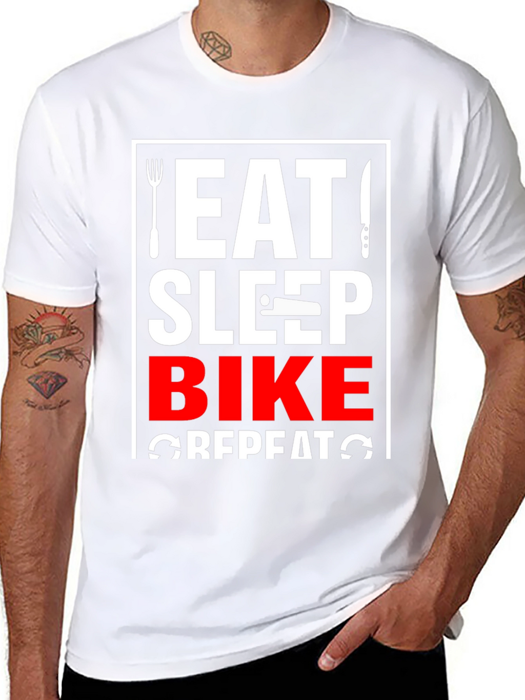 Eat Sleep Bike Repeat Graphic T-Shirt