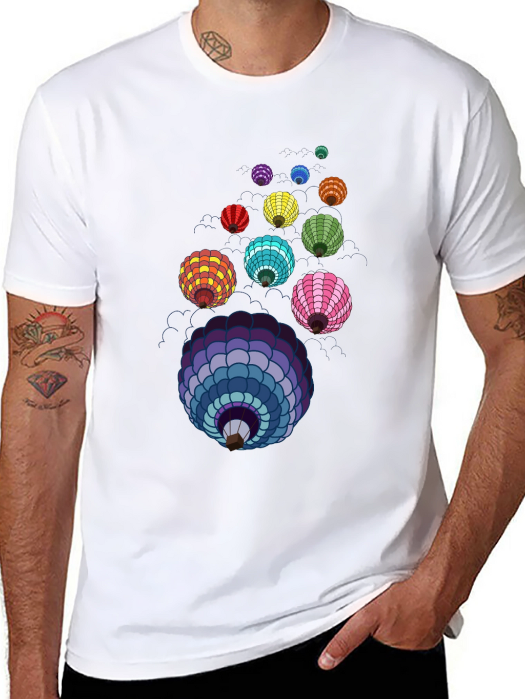 Colorful Lanterns Graphic T-Shirt