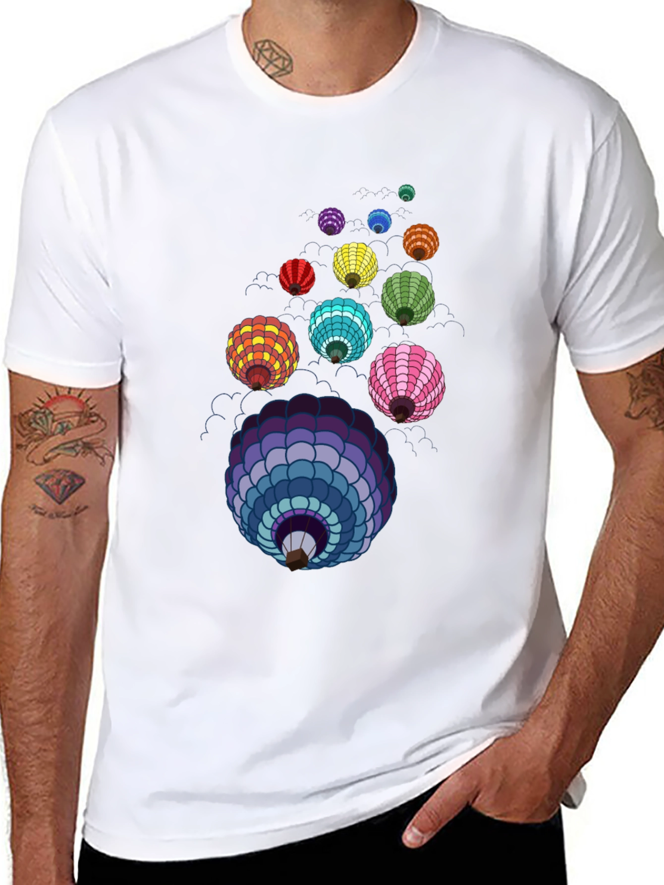 Colorful Lanterns Graphic T-Shirt