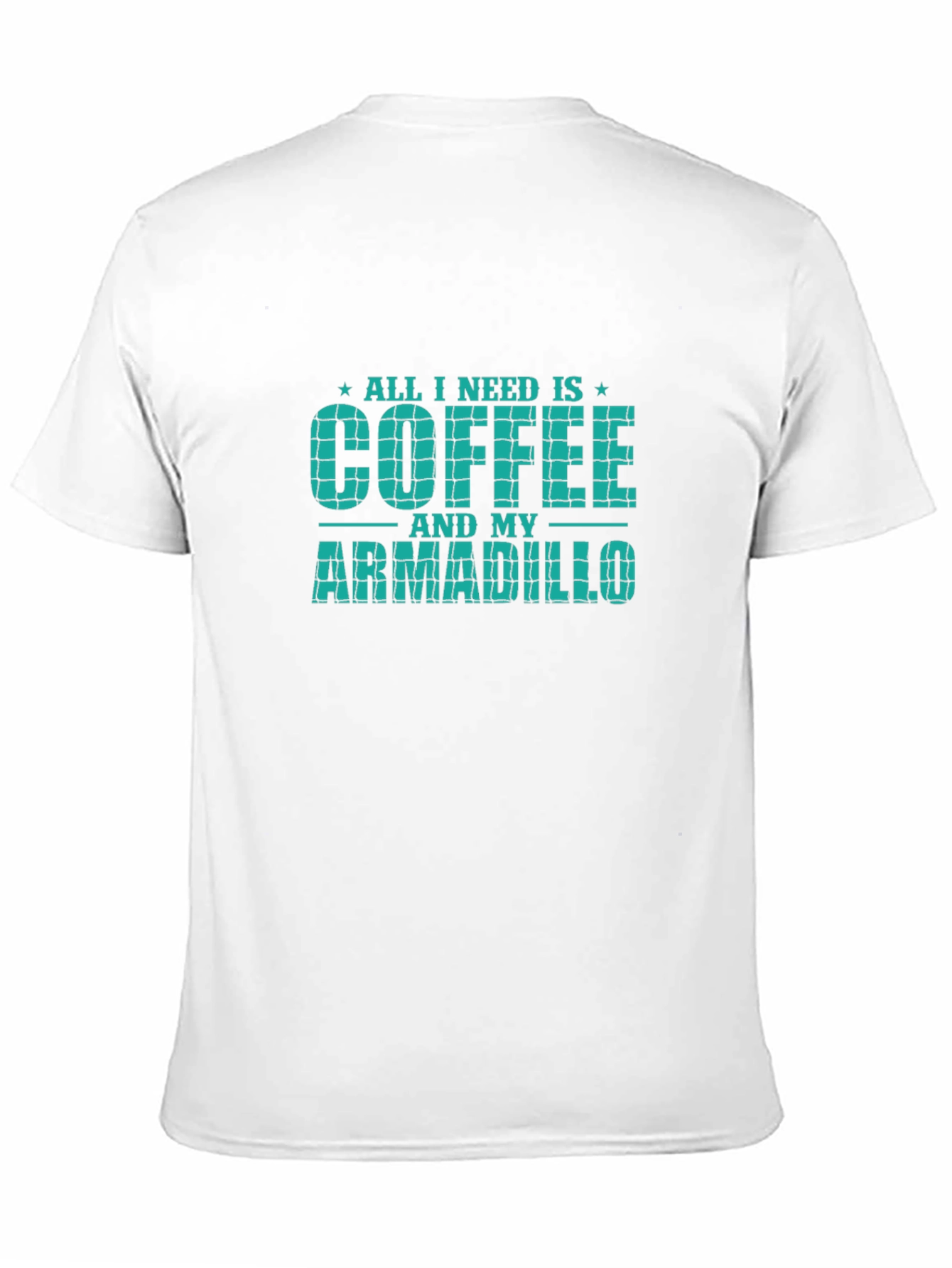 Coffee and Armadillo T-Shirt - Novelty Graphic Tee