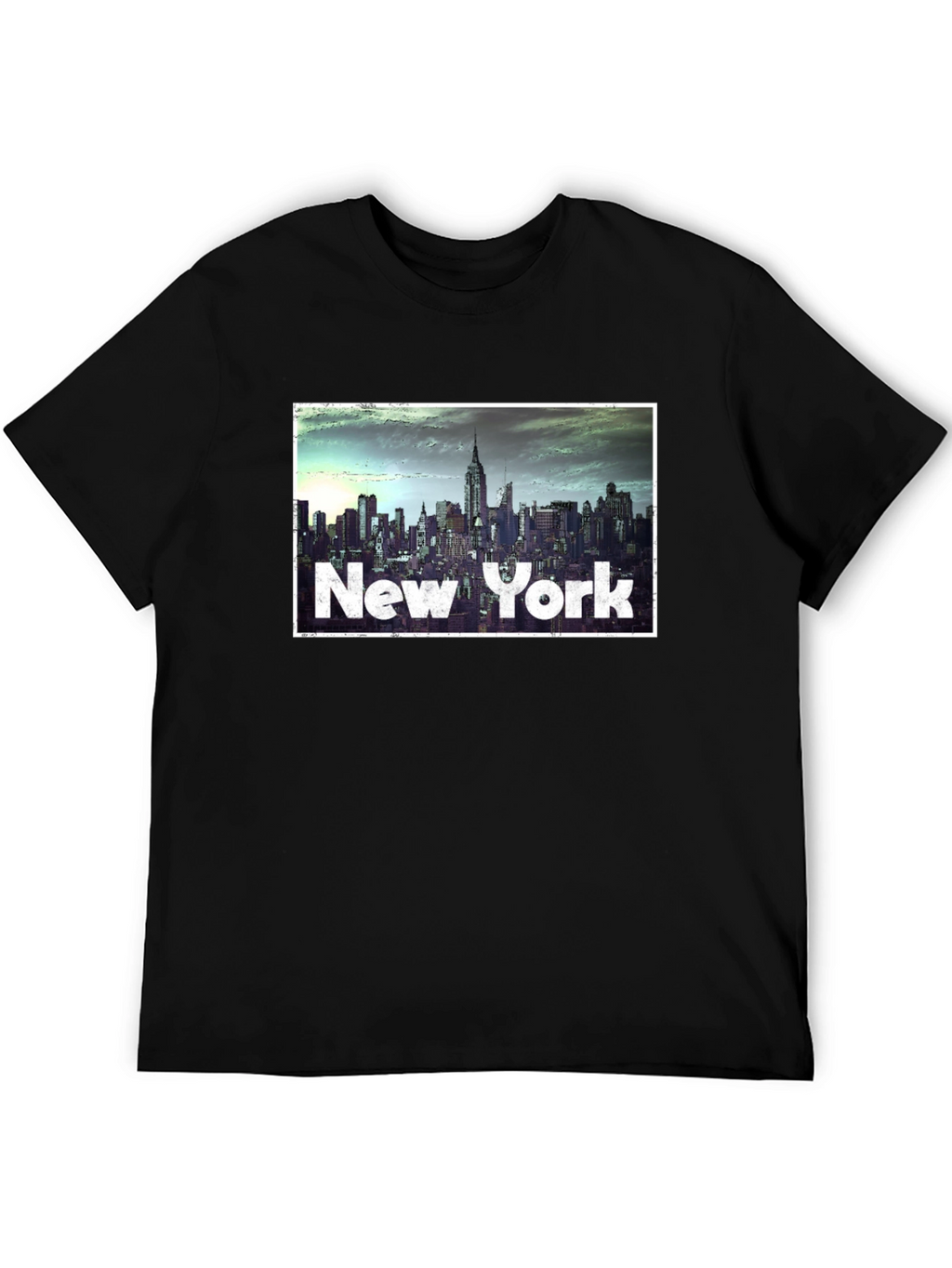 New York City Skyline Graphic Tee - Black