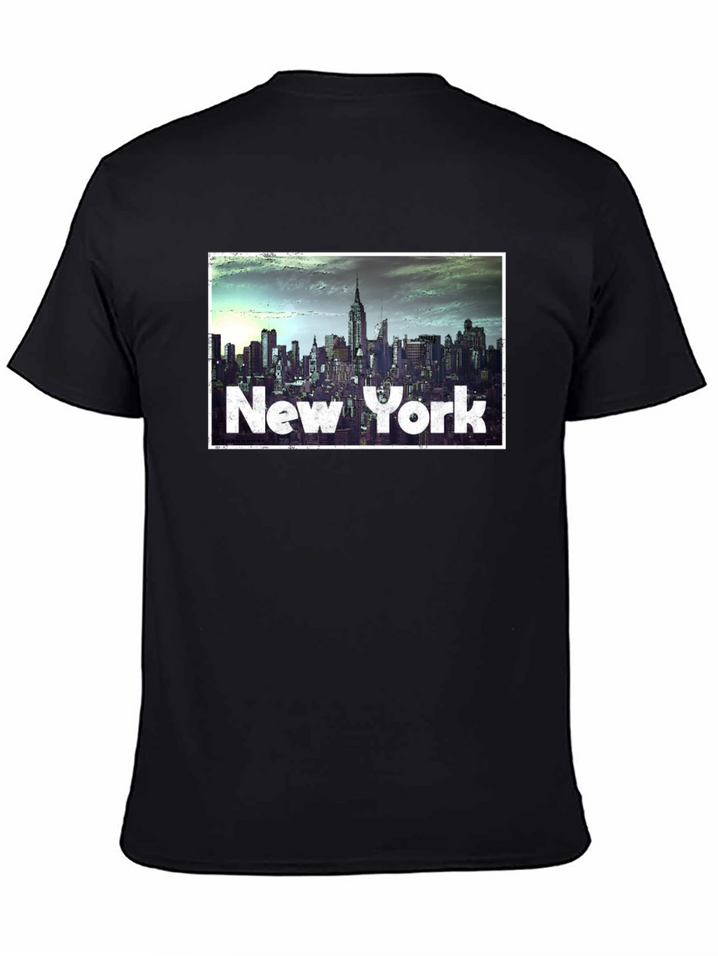 New York City Skyline Graphic Tee - Black