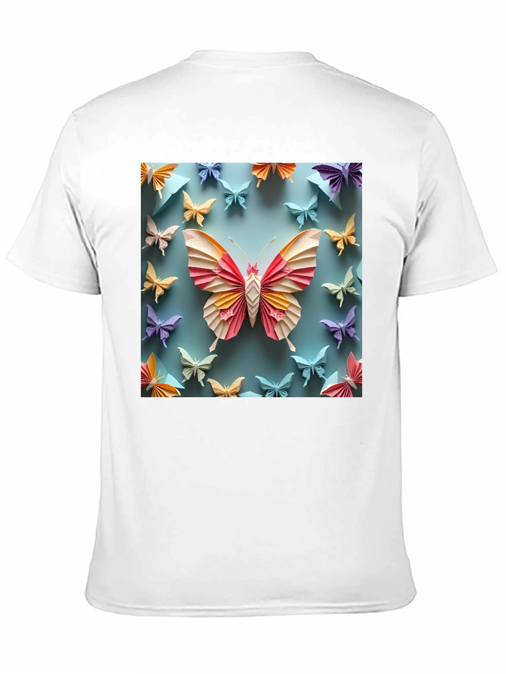 Butterfly Origami Graphic Tee - Unique Design