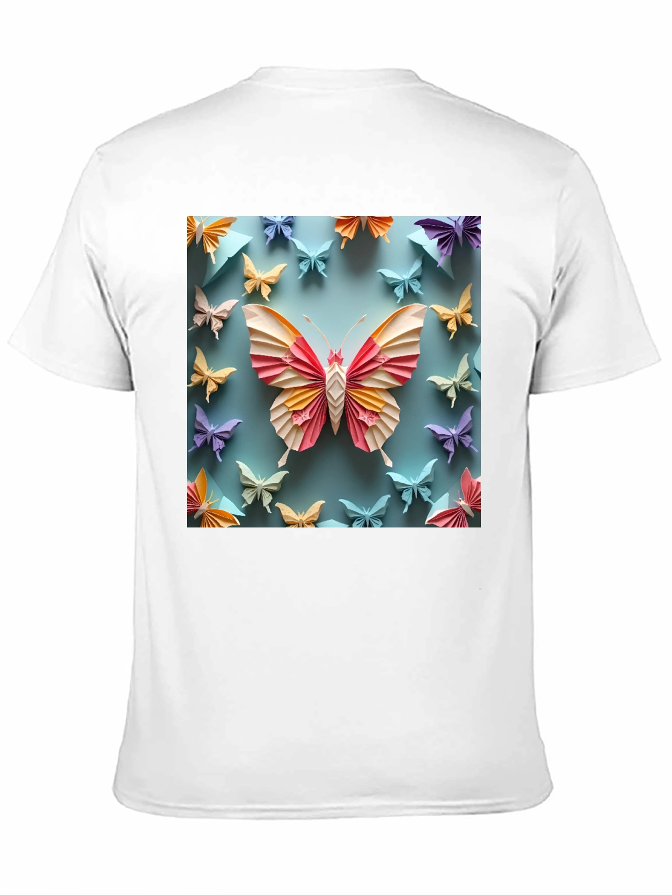 Butterfly Origami Graphic Tee - Unique Design