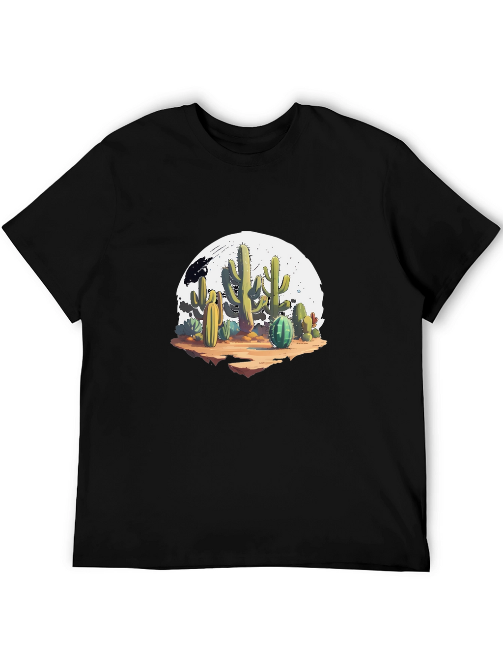 Cactus Graphic Black T-Shirt