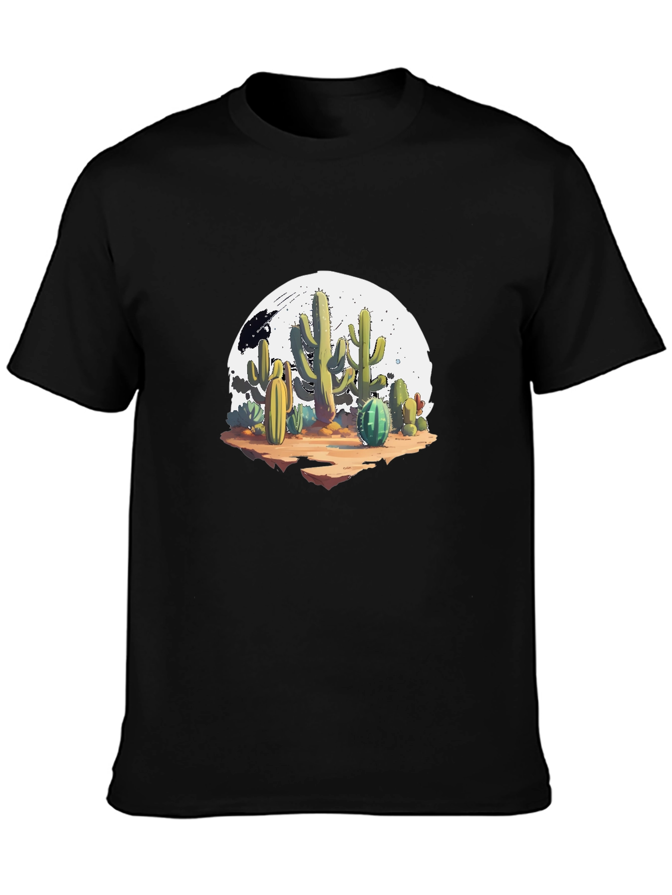 Cactus Graphic Black T-Shirt