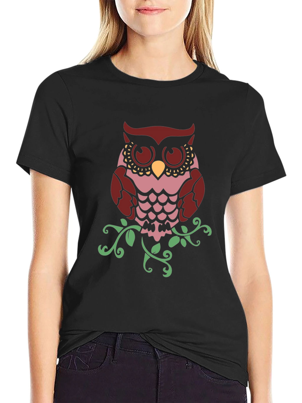 Owl Graphic Print T-Shirt - Stylish Mens Tee
