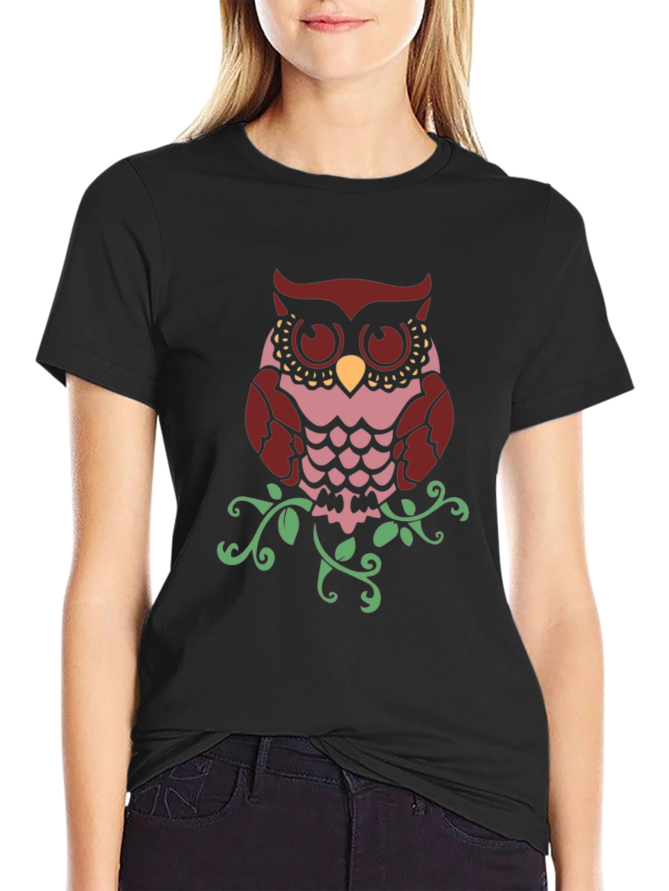 Owl Graphic Print T-Shirt - Stylish Mens Tee