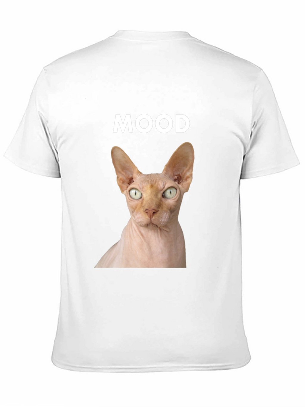 Mood Sphynx Cat Graphic Tee - Black Unisex T-Shirt