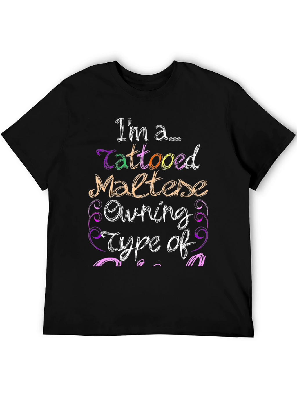 Tattooed Maltese Owner Graphic T-Shirt
