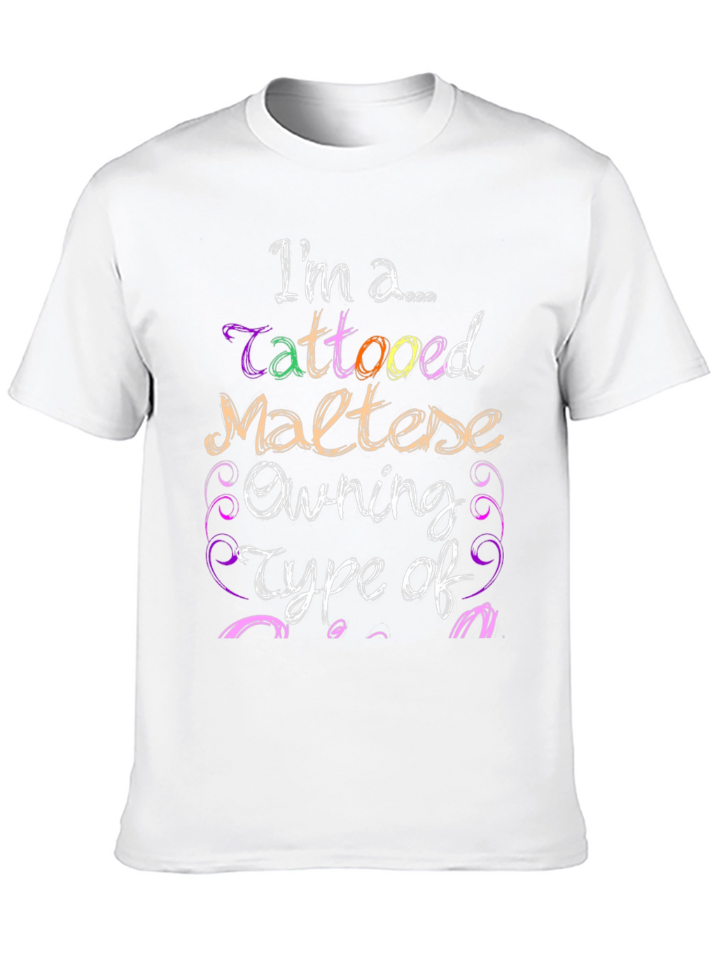 Tattooed Maltese Owner Graphic T-Shirt