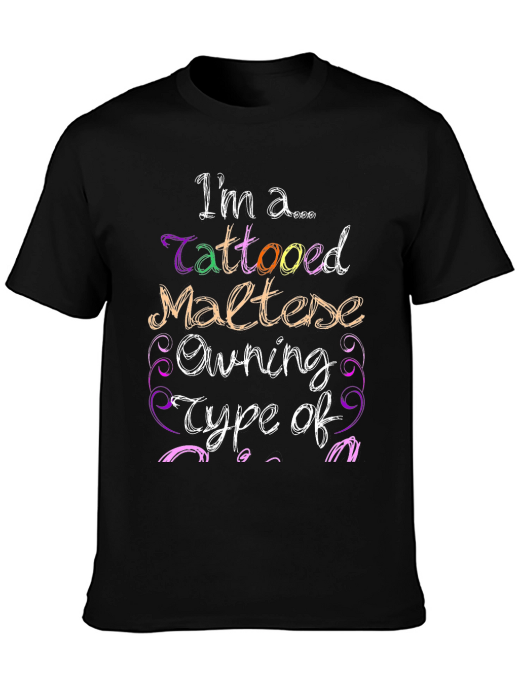 Tattooed Maltese Owner Graphic T-Shirt