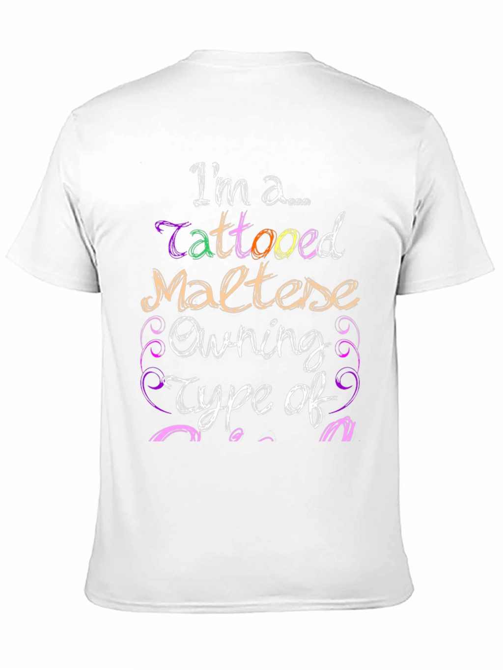 Tattooed Maltese Owner Graphic T-Shirt