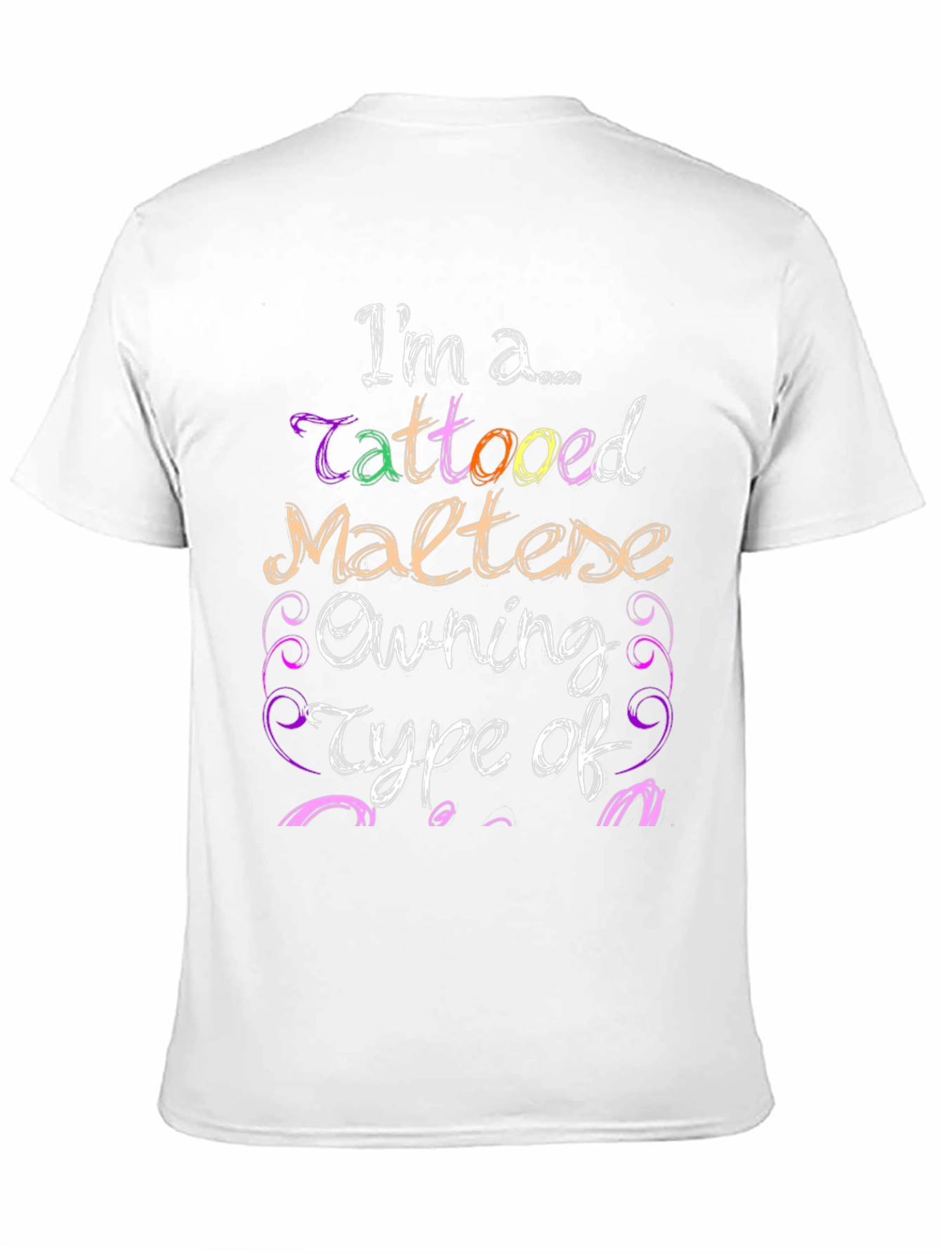 Tattooed Maltese Owner Graphic T-Shirt