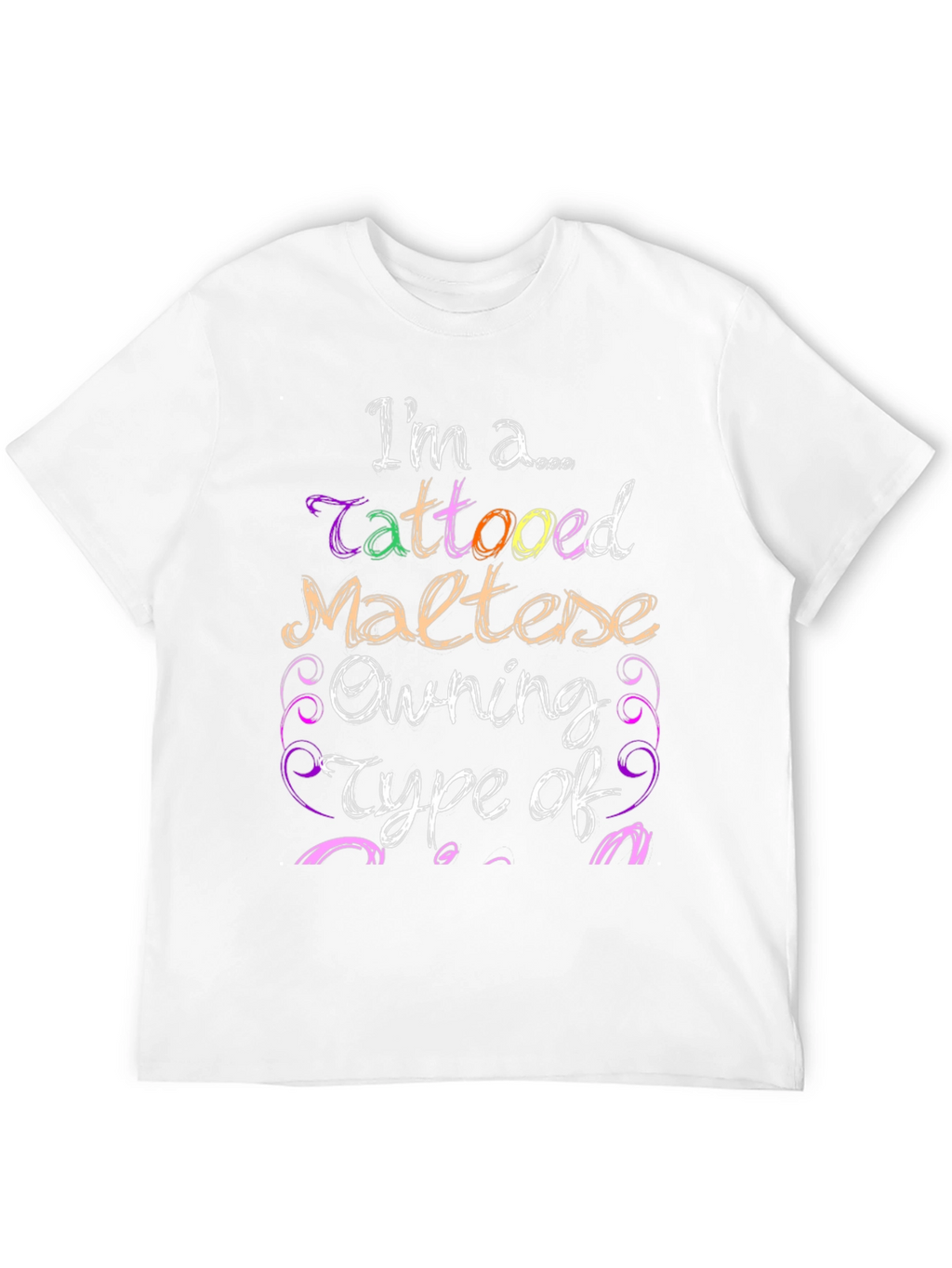 Tattooed Maltese Owner Graphic T-Shirt
