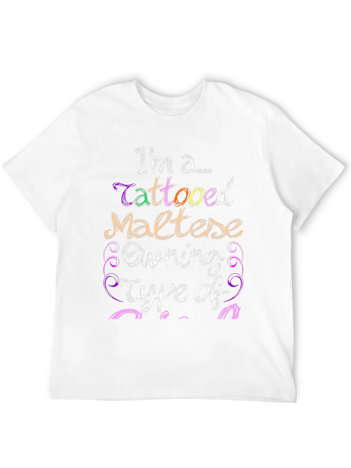 Tattooed Maltese Owner Graphic T-Shirt