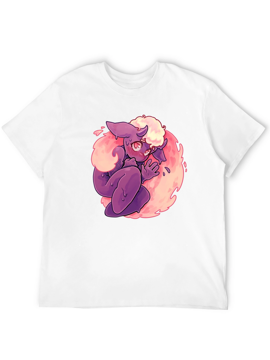 Cartoon Monster Graphic Print Black T-Shirt