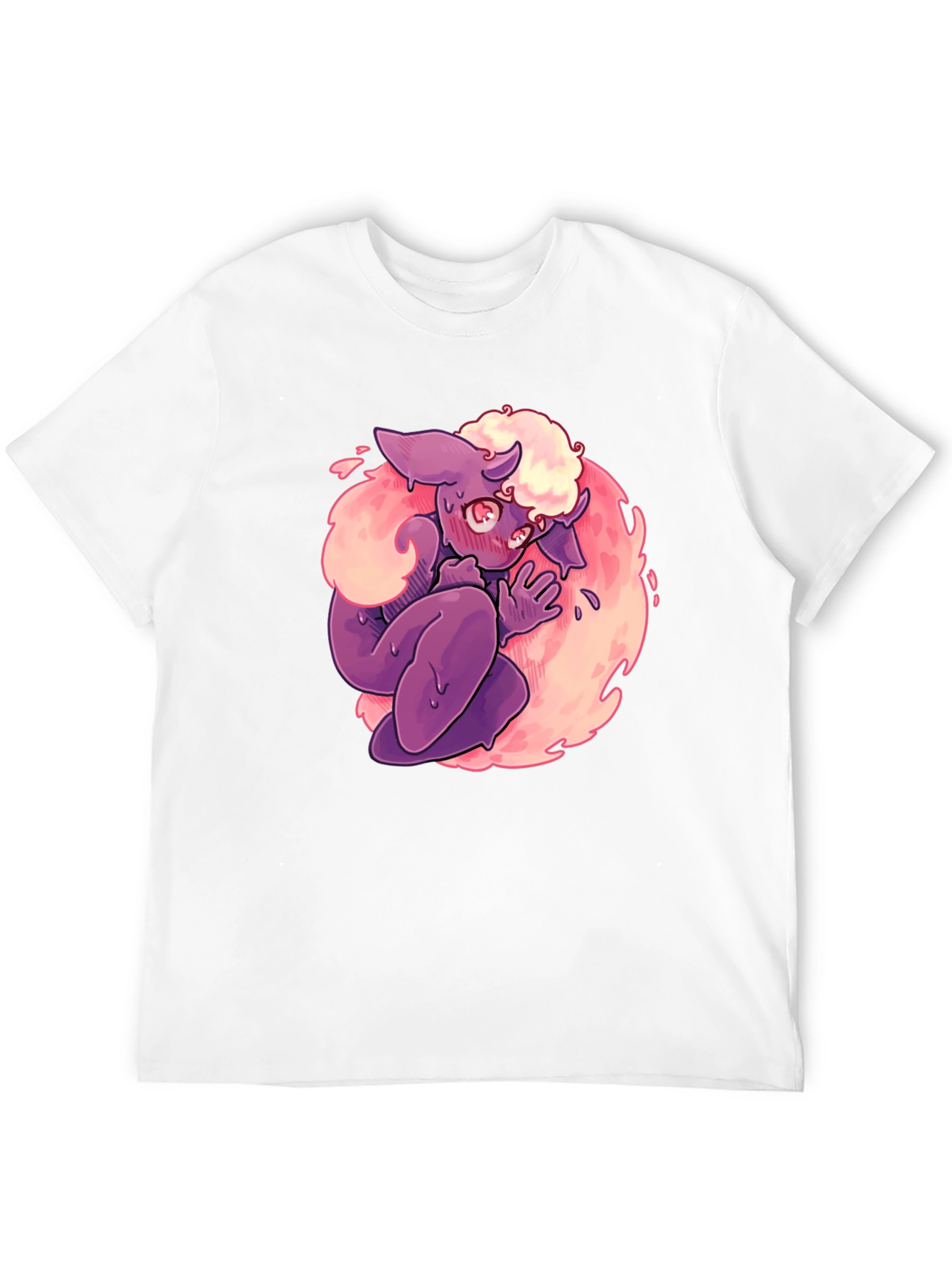 Cartoon Monster Graphic Print Black T-Shirt
