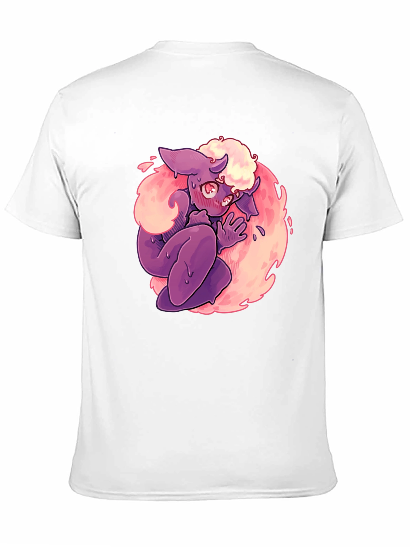 Cartoon Monster Graphic Print Black T-Shirt