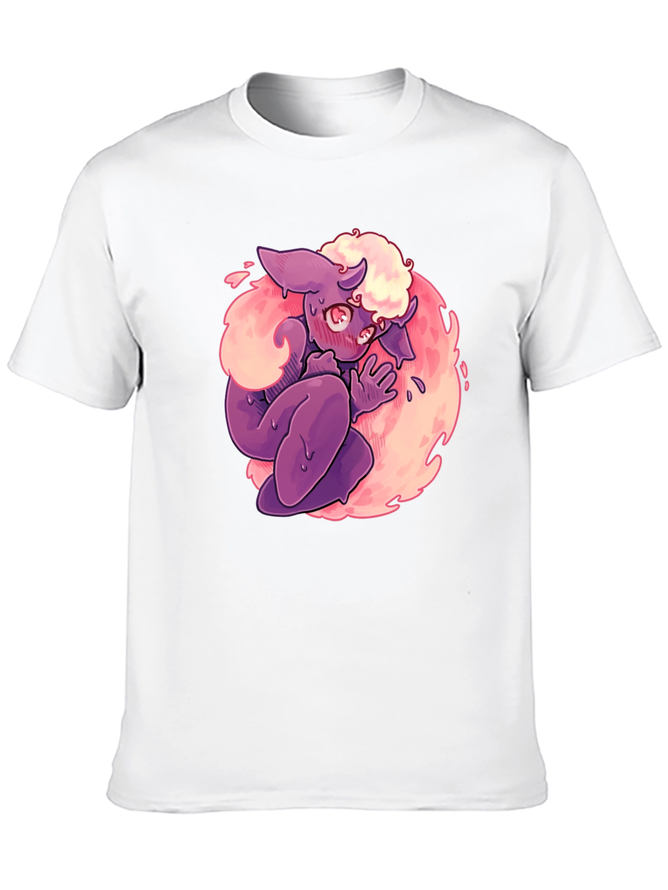 Cartoon Monster Graphic Print Black T-Shirt