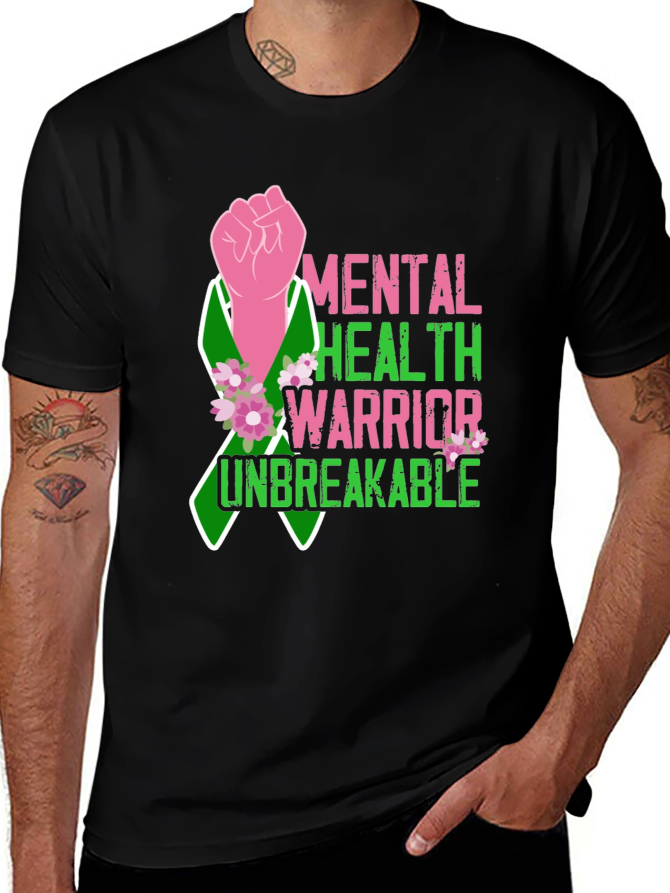 Mental Health Warrior T-Shirt - Unbreakable Strength