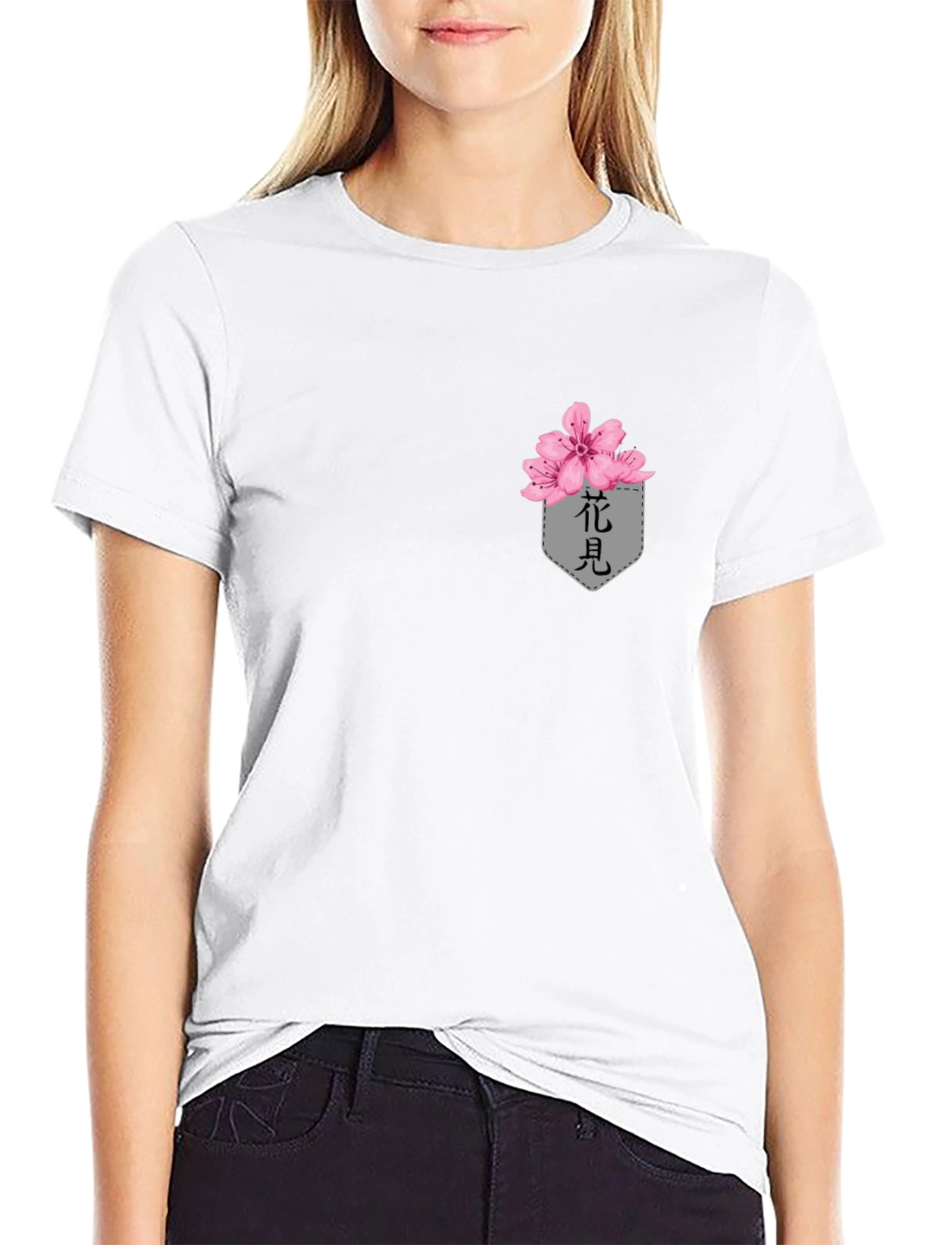 Sakura Pocket T-Shirt - Floral Japanese Tee