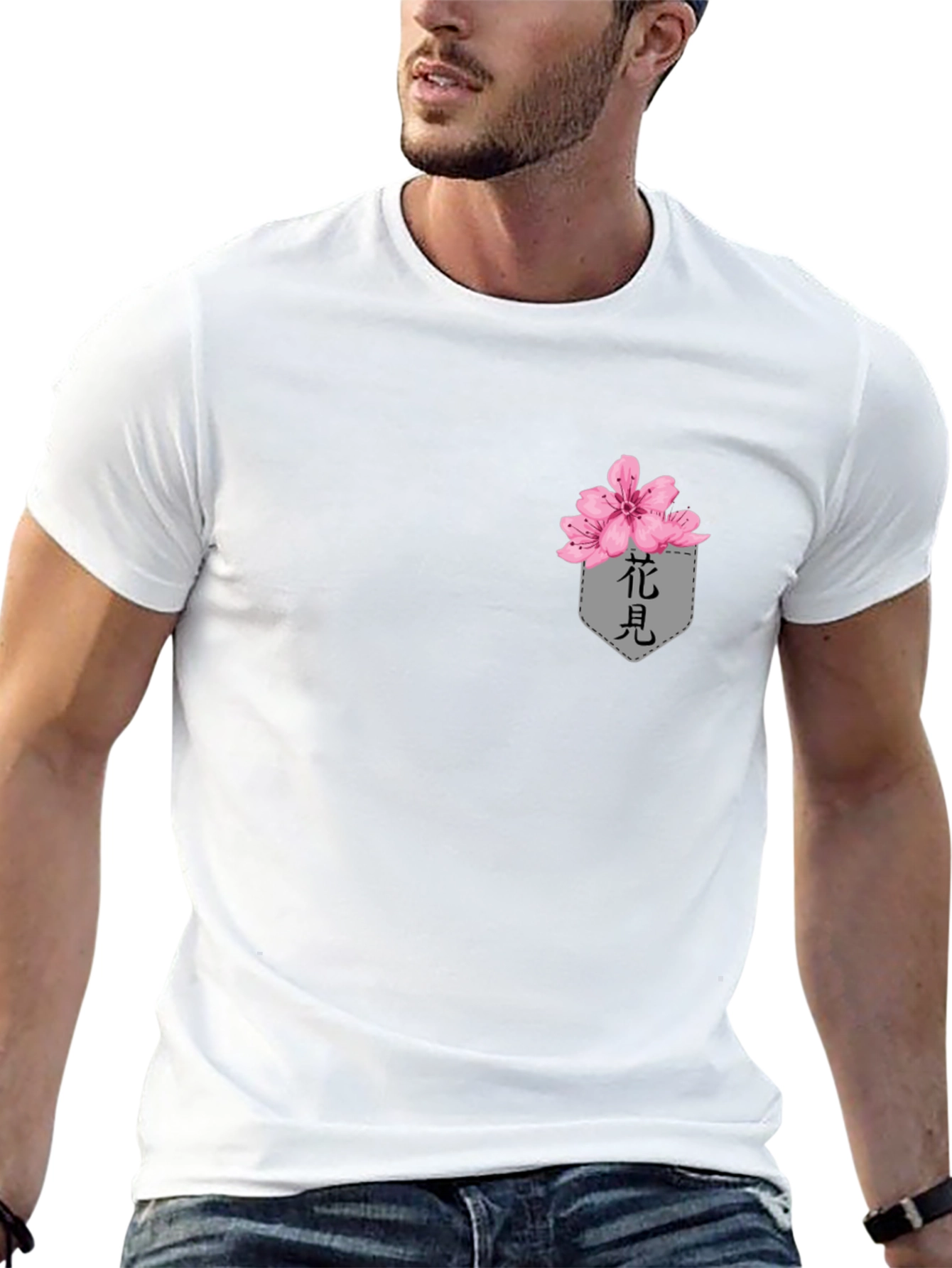 Sakura Pocket T-Shirt - Floral Japanese Tee