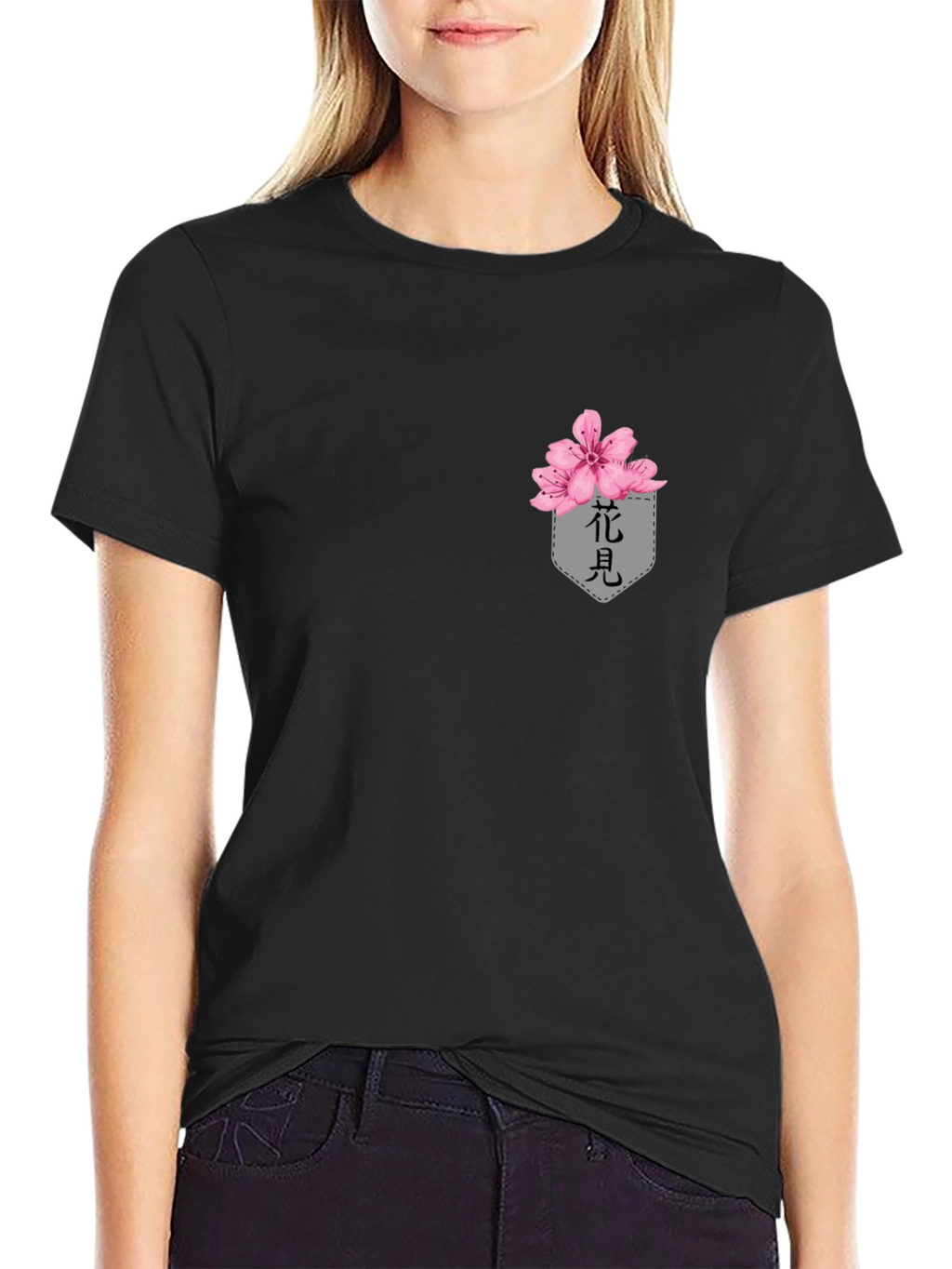 Sakura Pocket T-Shirt - Floral Japanese Tee